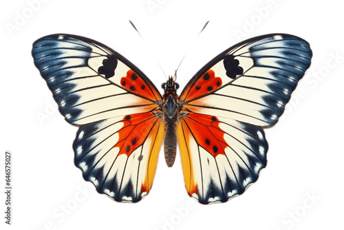 Speckled Jezebel Butterfly Isolated on Transparent Background. Generative AI.