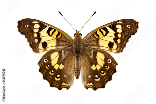 Speckled Wood Butterfly Isolated on Transparent Background. Generative AI.