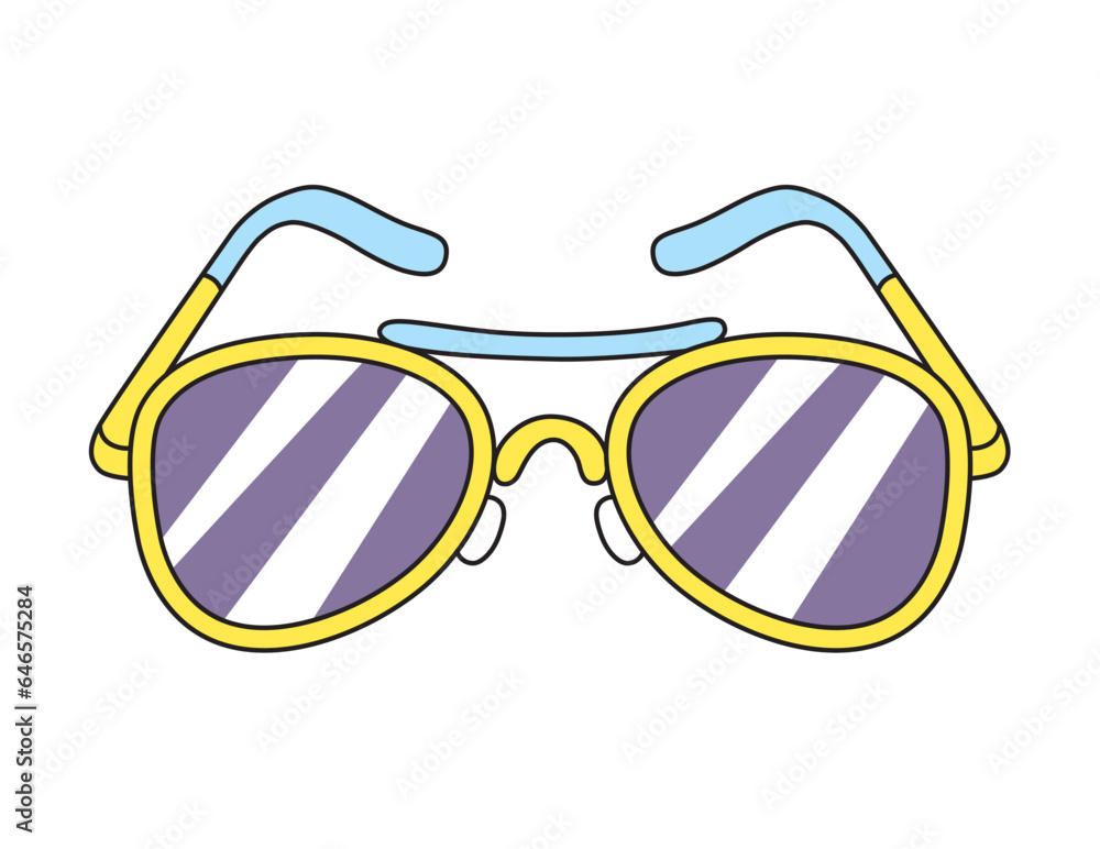 Fototapeta premium Aviator sunglasses isolated vector illustration