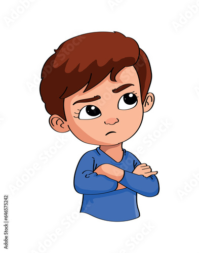 A child thinking a thought