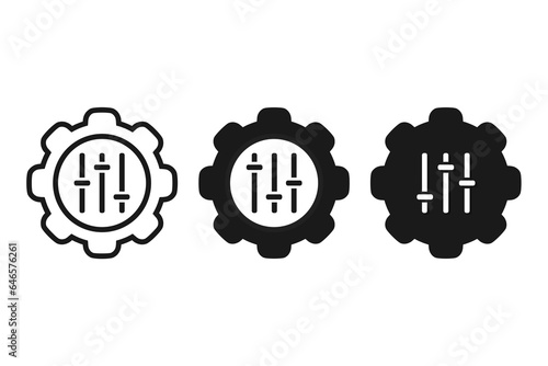 Gear optimization icon. Illustration vector