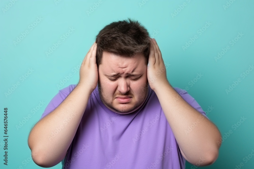 sick, sad, tired, chubby and overweight young man sick, sad, tired, chubby and overweight young man
