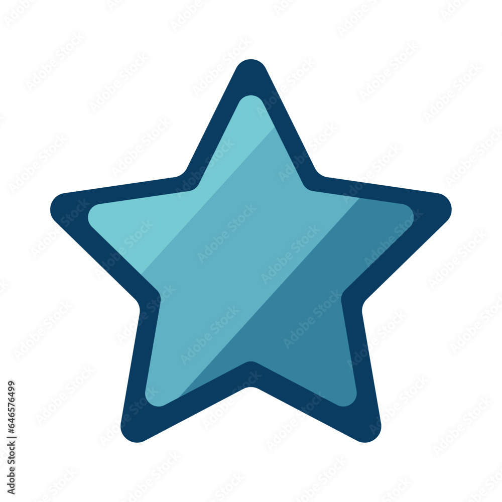 blue star shape icon for celebration success blue star shape icon for celebration success