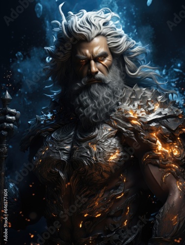 Poseidon Historical Old and Ancient Mythology - Olympic Gods. Greek rulers and lords , heavenly powers, kings. ancient third generation gods, supreme deities who dwelt mount olympus.