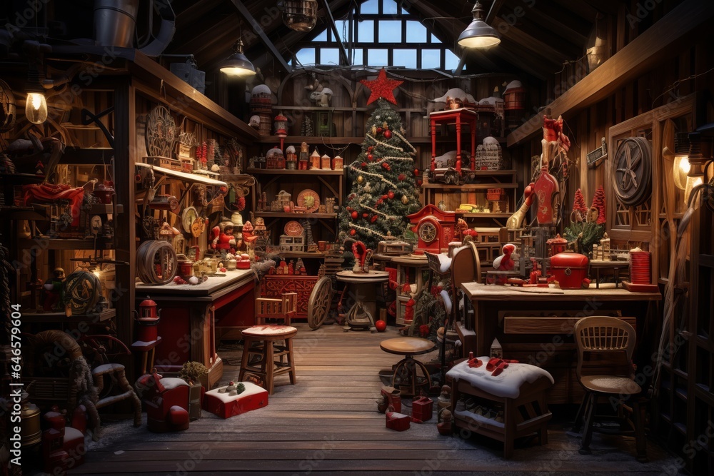 A peek inside Santa's workshop, where toys come to life with a touch of holiday magic