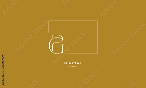 Alphabet Icon Logo Letter GP or PG