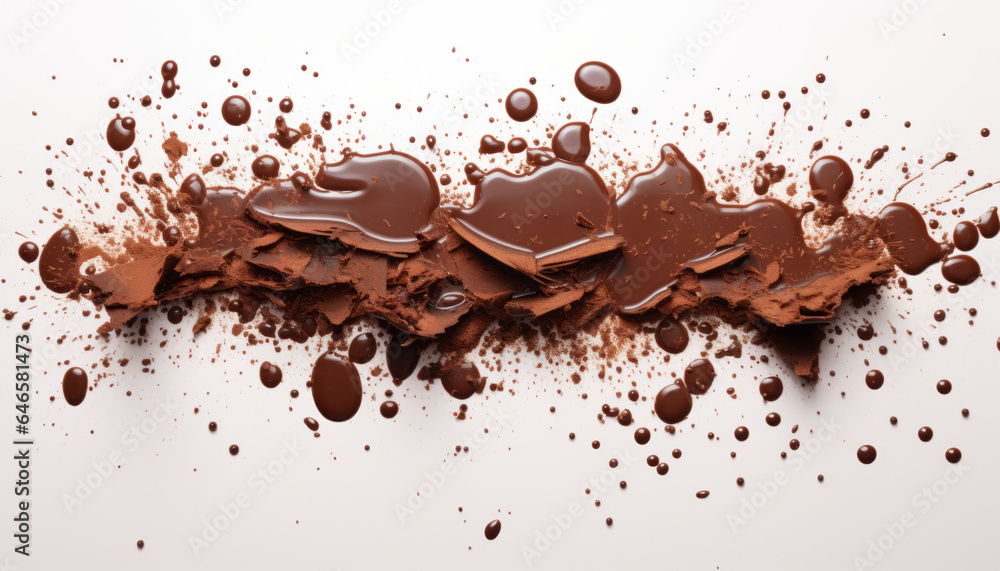 chocolate splash isolated on white background chocolate splash isolated on white background