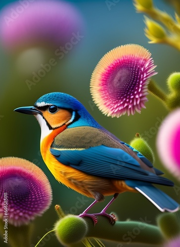 Beautiful clourful bird photo