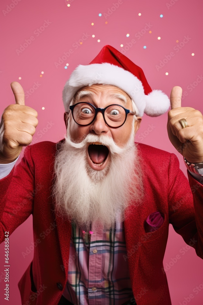 Portrait of a happy senior man having fun during a birthday party. Generative AI Portrait of a happy senior man having fun during a birthday party. Generative AI
