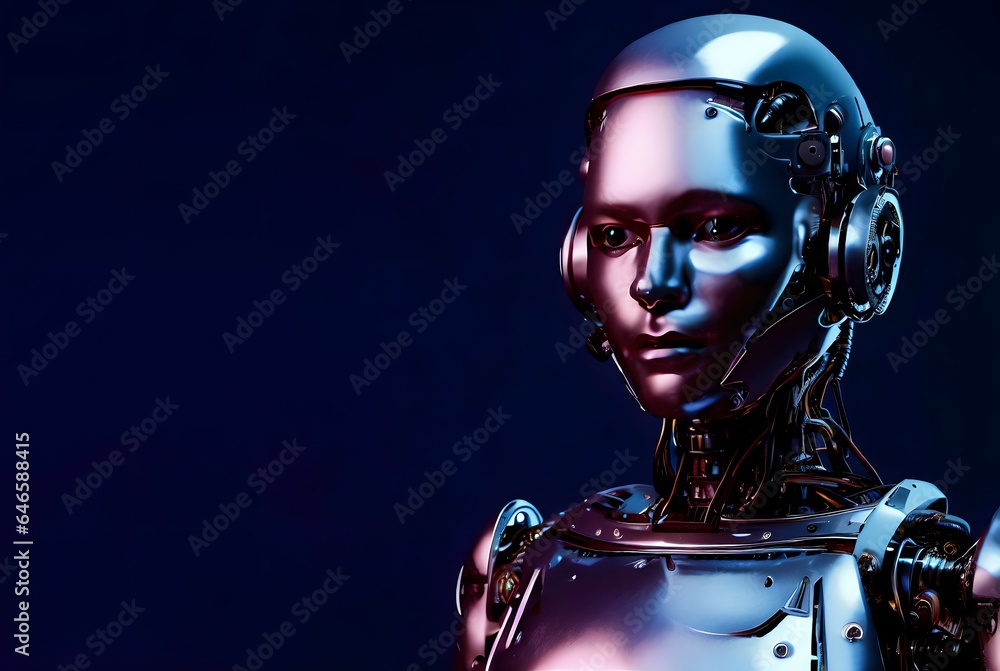 Naklejka premium IT AI robot 