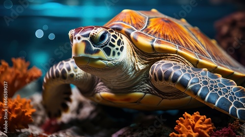 turtle swimming © Kanchana