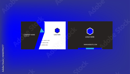 Uncommon creative modern double sided professional business card and mok up tamplate.