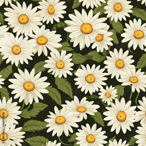 Delicate daisy print for minimalist design
