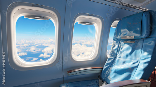 Coach Seat on Passenger Airplane