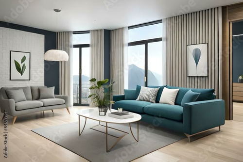 Living room scandinavian style interior design © Carlos
