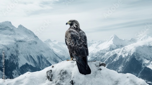 snowy owl in the snow