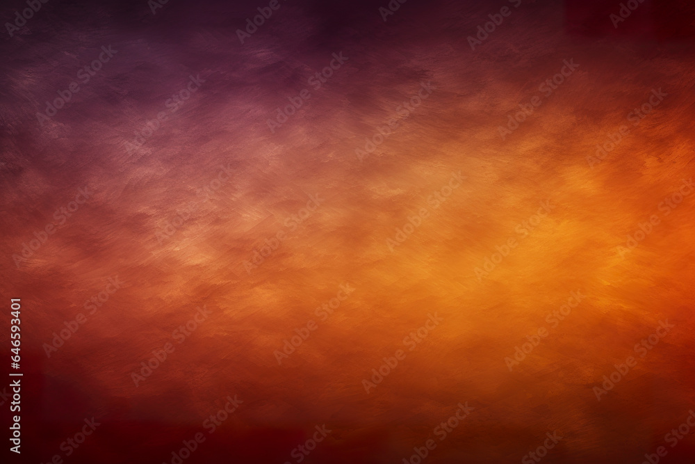 Abstract background in dark orange with brown purple colors. Cherry gold vintage gradient abstract texture for graphic design in Halloween or autumn theme.