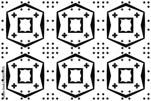 Repeatable abstract geometric pattern. Simple shapes, continuous pattern