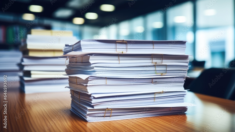 Finance Documents on Table in Library Finance Documents on Table in Library