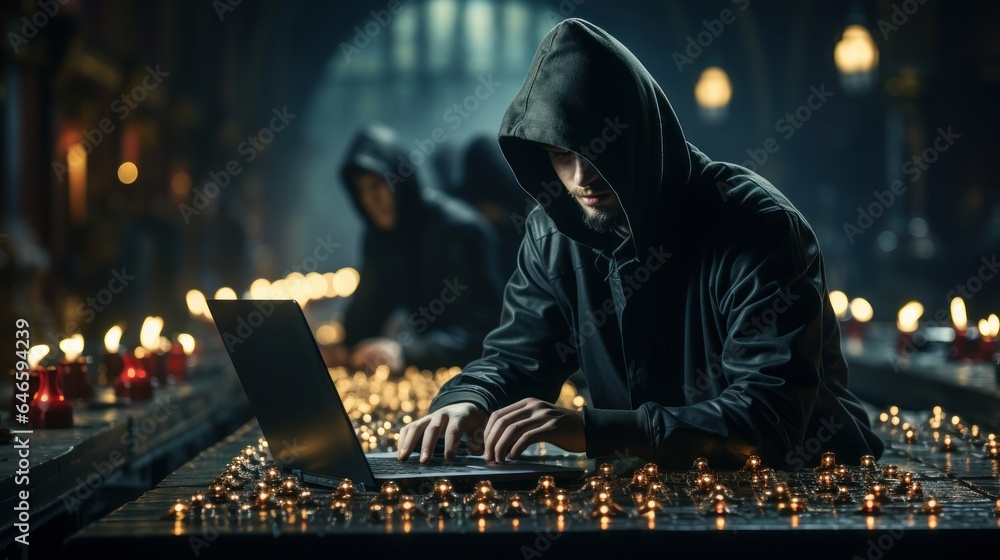 person working on computer