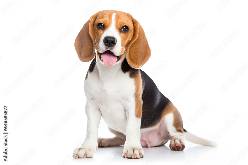 Cute Beagle puppy isolated on white background. Cute Beagle puppy isolated on white background.