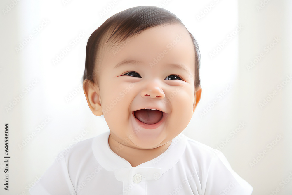 Close-up of baby happy and smiling Close-up of baby happy and smiling