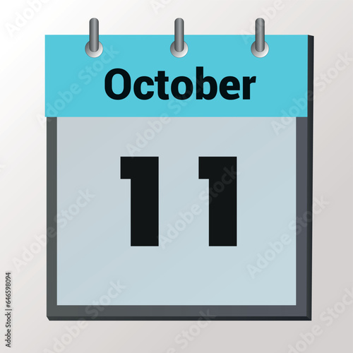 October 11, Cover design with number cube