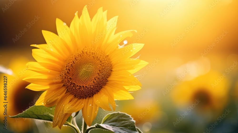 Blooming Sunflower: Beauty in Nature's Freshness and Fragility Blooming Sunflower: Beauty in Nature's Freshness and Fragility