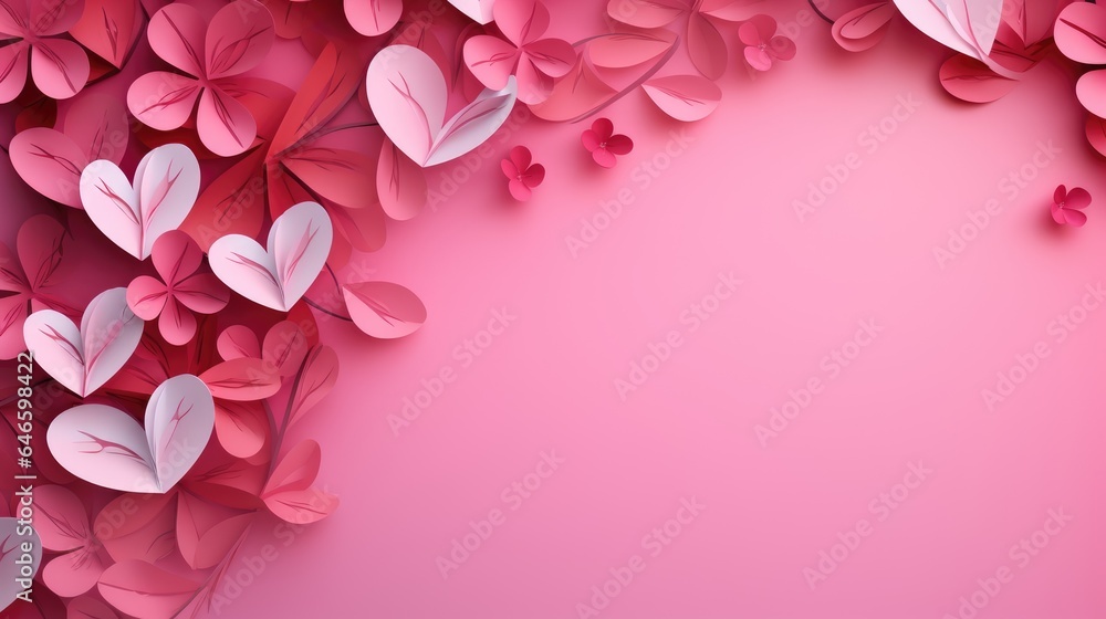 Vibrant Pink Flower Blossom on Colored Background