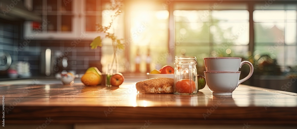 blurred kitchen and breakfast table background blurred kitchen and breakfast table background