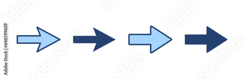 Arrow icon vector. Arrow sign and symbol for web design.