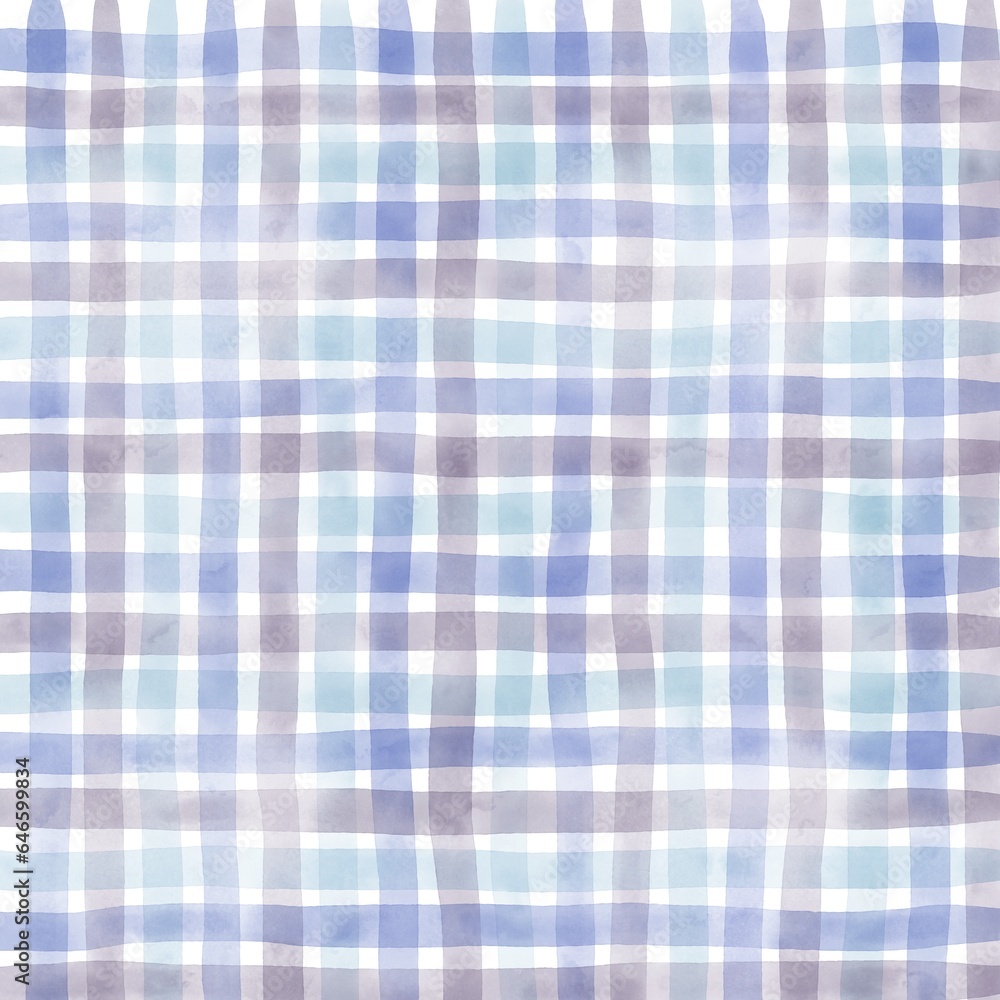 Blue Gray Gingham Check Hand Drawn Background Blue Gray Gingham Check Hand Drawn Background