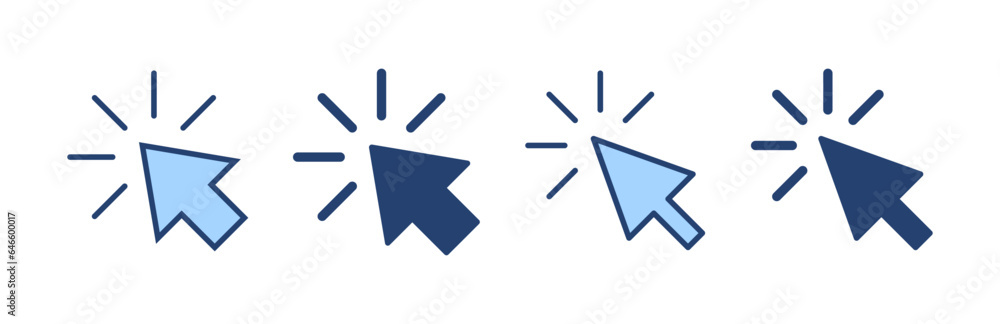 Click icon vector. pointer arrow sign and symbol. cursor icon Click icon vector. pointer arrow sign and symbol. cursor icon