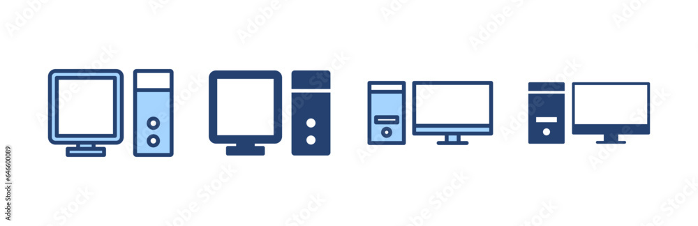 Computer icon vector. computer monitor sign and symbol Computer icon vector. computer monitor sign and symbol