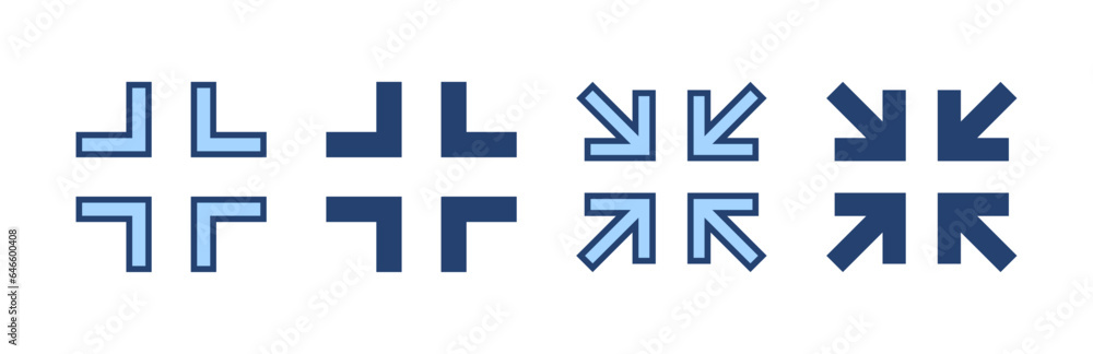Fullscreen Icon vector. Expand to full screen sign and symbol. Arrows symbol Fullscreen Icon vector. Expand to full screen sign and symbol. Arrows symbol