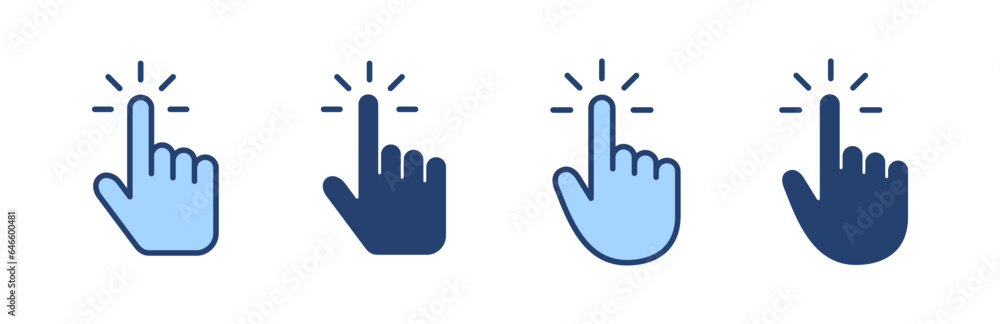 Obraz premium Hand cursor icon vector. cursor sign and symbol. hand cursor icon clik