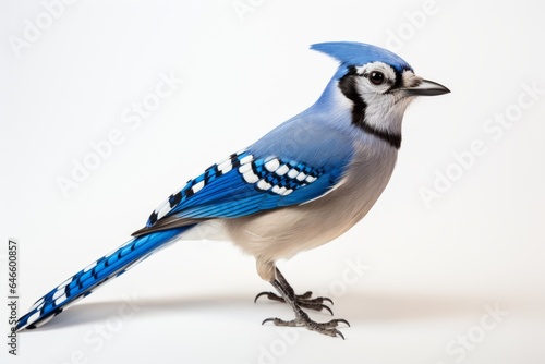 Close-up studio portrait of Blue Jay Cyanocitta cristata. Blank for design © top images