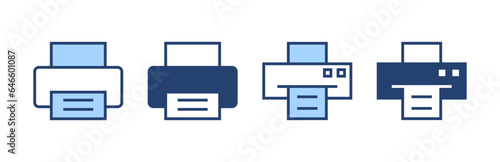 Print icon vector. printer sign and symbol