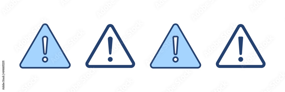 Exclamation danger icon vector. attention sign and symbol. attention sign Exclamation danger icon vector. attention sign and symbol. attention sign