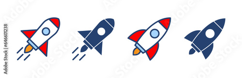 Rocket icon vector. Startup sign and symbol. rocket launcher icon