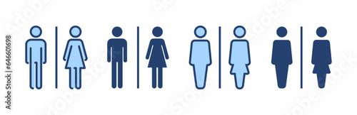 Toilet icon vector. Girls and boys restrooms sign and symbol. bathroom sign. wc, lavatory