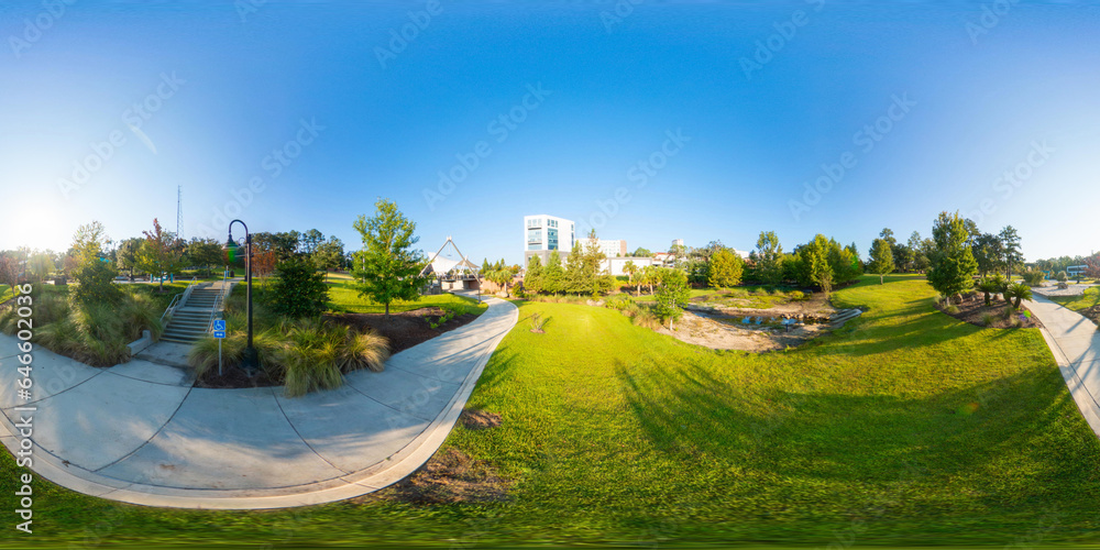 Naklejka premium 360 photo Cascades Park Downtown Tallahassee Florida circa 2023