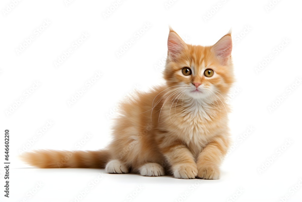 orange cat isolated on white orange cat isolated on white