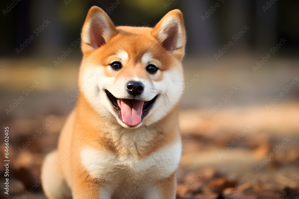 portrait of a shiba inu puppy