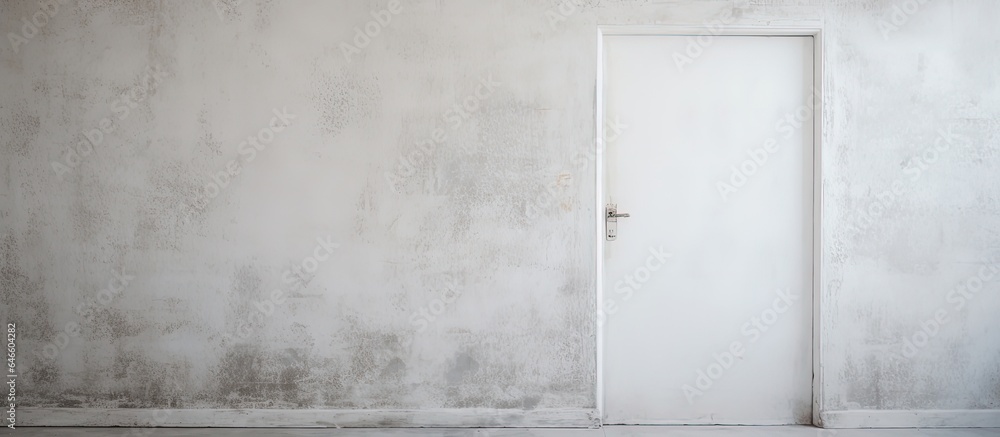 Texture background and wallpaper of a bathroom door made of white cement. Texture background and wallpaper of a bathroom door made of white cement.