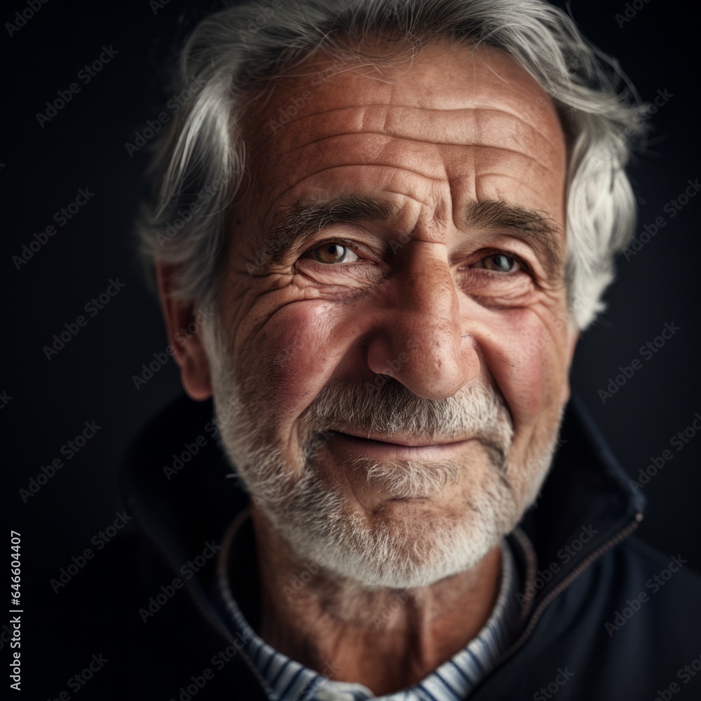 Portrait of an old smiling man Portrait of an old smiling man