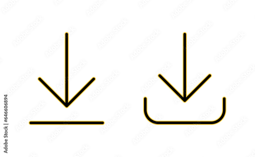 Download icon set for web and mobile app. Download sign and symbol Download icon set for web and mobile app. Download sign and symbol