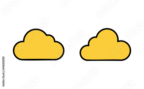 Cloud icon set for web and mobile app. cloud sign and symbol