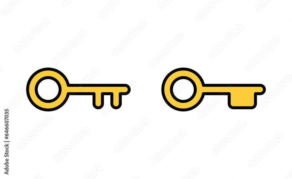 Key icon set for web and mobile app. Key sign and symbol. Key icon set for web and mobile app. Key sign and symbol.
