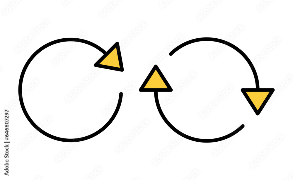 Refresh icon set for web and mobile app. Reload sign and symbol. Update icon. Refresh icon set for web and mobile app. Reload sign and symbol. Update icon.